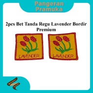 (2pcs) Bet Tanda Regu Lavender Bordir Premium diameter 4cm Pramuka