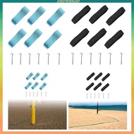 [Chiwanji1] 6x Beach Volleyball Lines Boundary Field with 6 Anchors Practice Supplies 8 M Long Badmi