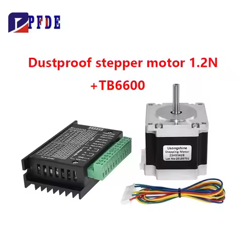 Dustproof 1.2N Nema23 Stepper Motor For Cnc Engraving And 3D Printer 57HS56 2.8A With Tb6600 4A Step