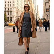 TB / TORY BURCH 鐵灰小圓釦商務洋裝 4/36