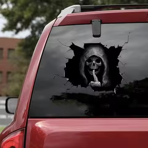 Silent Death Car Sticker Skull Sticker Car Decals Sticker for Windows Skull Car Decals Vinyl Sticker