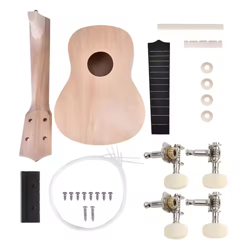 21inch Basswood 4 String Ukelele DIY Kit Instrument Accessory DIY Ukelele Ukelele DIY Kit Instrument