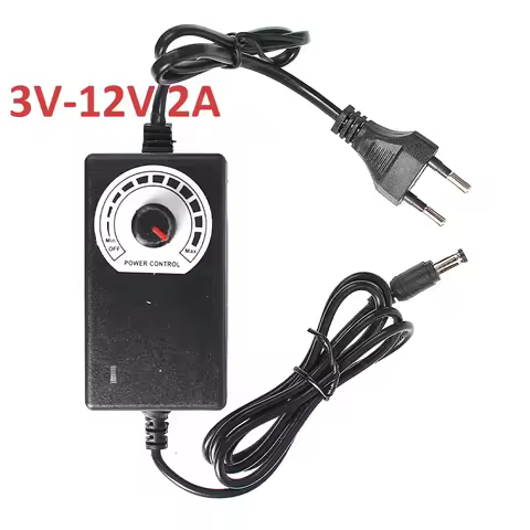 Adjustable Power Supply Converter DC 3V 5V 9V 12V 24V 2A 220V EU To 3 9 12 24 Volt Power Adapter 1A 