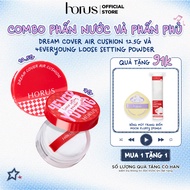 [EXCLUSIVE] Combo Horus Dream Cover Air Cushion 12.5g + Horus 4EVERYOUNG LOOSE SETTING POWDER 7G