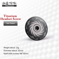 TiTo MTB Stem Top Cap Mountain Bike Road Bicycle Headset Screw Caps and Titanium Bolt M6*30 Support Customized Laser Printing