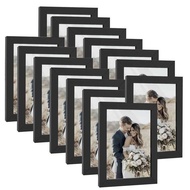 14pcs 4x6 Inch Picture Frames, Wooden Photo Frames without Mat ,Tabletop or Wall Display for Prints,