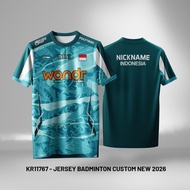Unisex Custom Name Badminton Jersey Size XS-6XL