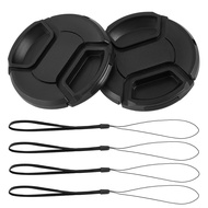 2 Pack 55mm Center Pinch Front Lens Cap, Extra Strong Springs, Camera Lens Cover, Made from 100% Rec