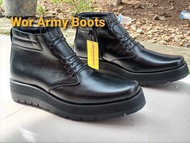SEPATU PDH MODEL P21 DOFF TEBAL 3-4CM PDH POLRI DISHUB SECURITY by WORARMY real pict 100%