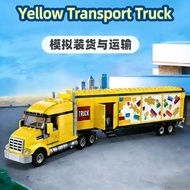 Technical Yellow Delivery Transporter Truck‌‌ 60440 Building Blocks Brick Figures Set Vehicle Model 