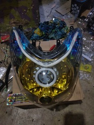 reflektor lampu depan Yamaha Mio soul karbu headlamp model custom projie hi low gen 2 alis mata elan