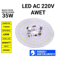 Modul LED AC 220V 30W Bulat Tanpa Driver Diameter 110mm Lampu PCB