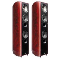 二手 英國 KEF XQ40 鋼琴烤漆 紅木色 落地喇叭 EISA 獲獎