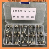 6x30mm and 5x20mm multi-purpose glass fuse box, universal fuse set, glass fuse