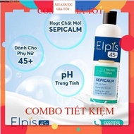 COMBO 2 BOXES of Elpis 45+ cleaning solution _ Neutral PH - 200ml bottle for Women