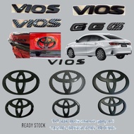 emblem vios 2023-2025 pnp tampal atas original double tape disediakan toyota vios new emblem logo to