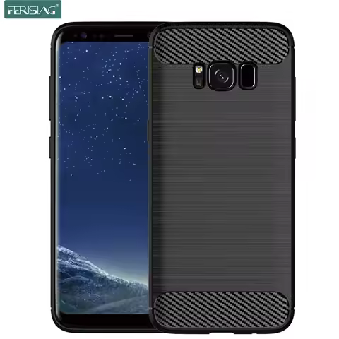 Case For Samsung Galaxy S8 Case Silicone TPU Bumper Carbon for S Light Luxury Cover for Samsung Gala