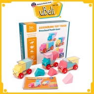 [uBeli] Mainan Bayi Wooden Building Vehicle Play Truck Assembling Montessori Toy Truck Puzzle Game 卡