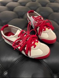 onitsuka tiger 休閑鞋  白紅配色 size 38