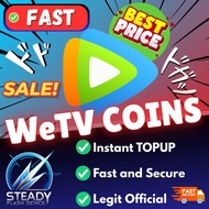 Auto delivery 【COINS】WeTv coins topup subscription services instant VIP | fast and secure | provide 