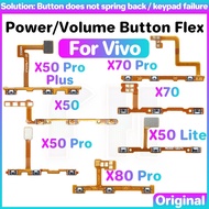 Power Volume button flex For Vivo X50 X70 X80 Pro Lite Plus Switch ON OFF Key Mute  Button Ribbon Flex Cable
