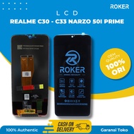 Lcd TOUCHSCREEN REALME C30 RMX3581 - REALME C33 - NARZO 50I PRIME LCD TS FULLSET ORIGINAL BY ROKER