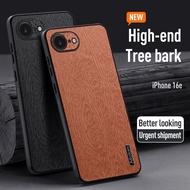 Leather Casing for Apple iPhone 16e 5G SE 2025 SE4 Phone Case Matte Tree Pattern Soft Silicone Prote