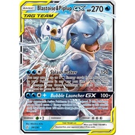 Pokemon Card Blastoise & Piplup GX TAG TEAM