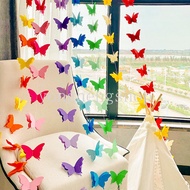 2.7M 3D Colorful Paper Butterfly Garland Buntings Wedding Party Birthday Festival DIY Banner Baby Sh