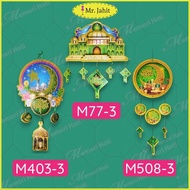 M77-3, M508-3 & M403-3 Hiasan Dinding Hari Raya Berkilat / Hari Raya Wall Decoration Glitter Hanging