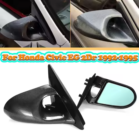 1Pair Manual Adjustment Car Door Wing Rear View Wing Side Mirror For Honda Civic EG 2Dr 1992 1993 19