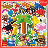 51 Sheets Lego Building Blocks Creative Cartoons Brick Sticker DIY Waterproof