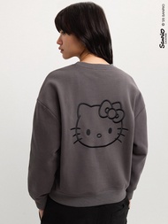 Pomelo. ♥ Hello Kitty เสื้อแขนยาวปักลาย / Pomelo. ♥ Hello Kitty Embroidered Sweatshirt