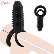 ✟◐Penis Vibrator Lock-Ring Cock-Extender Ejaculation Delay for Men Sex-Toy Male