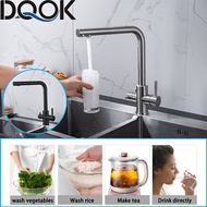 DQOK drinking filtered water kitchen faucet Purification tap Dual Handle Faucet Kitchen sink tap