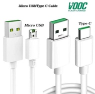 VOOC FLASH Fast Charging Micro USB &amp; VOOC TYPE C &amp; 65W SUPERVOOC TYPE C Data Cable &amp; ONE SET VOOC CHARGER (20W) COMPATIBLE TO OPPO