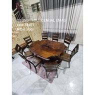 DINING TABLE CENGAL EMAS | meja makan kayu cengal emas