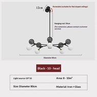 Nordic Designer Led Ceiling Chandelier Glass Ball G9 for Bedroom Dining Living Room Center Table Pen