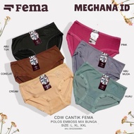 KATUN 12 PCS Panties FemaWanita Embossed CottonPOLOS 884-888 LABELLA.ID