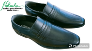 Natasha Men's Genuine Leather Black School Shoes(Size 5 & 6 only)