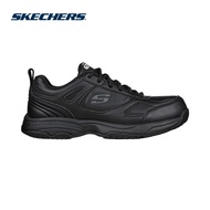 Skechers Men Work Dighton Slip Resistant Work Shoes - 77111W-BLK Memory Foam