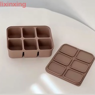 LIXINXING Ice Cube Mold, Squared Shape 4/6/12 Grid Ice Cube Maker, Ice Cube Tray Easy Demolding with