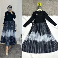 New Midi Dress Rajut Mix Pelisket Import Zara Woman