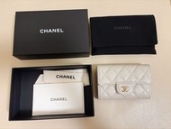 Chanel Flap Cardholder 淺灰金扣卡包