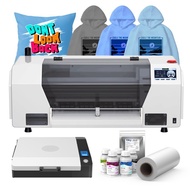 Free Shipping Digital Printer A3 DTF Printer XP600 Head 33CM Impresora DTF With Oven Ink Powder Pet 