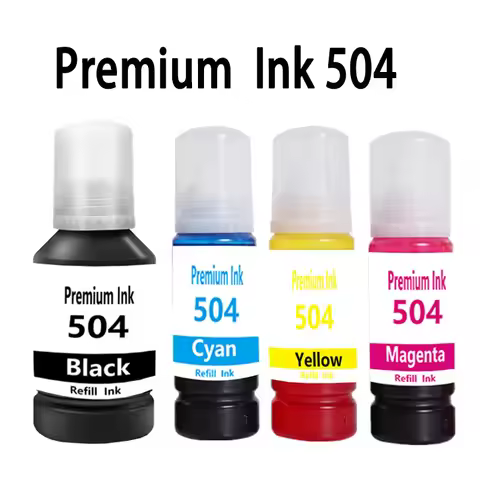 4PCS T504 504 Refill Dye Ink For Epson Eco Tank L4150 L4160 L4260 L6161 L6171 L6270 L14150 L6191 Pri