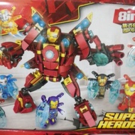 (Set8กล่อง) LEGO เลโก้ Ironman ไอรอนแมน 8in1 ต่อรวมร่างเป็นไอรอนแมนตัวยักษ์