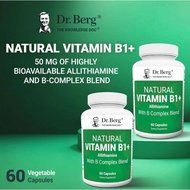 Dr.Berg Vitamin B1+ Supplement Allithiamine B Complex Vegetarian Capsules Energy Metabolism 60ct