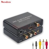 HDMI ARC Audio Extractor DAC Converter Adapter Digital Optical SPDIF Coaxial To og 3.5มม. L/r สเตอริ