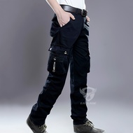 1P- [Ready Stock] 2187 cargo pants men 100% cotton multi pockets hiking pants tactical pants trainin